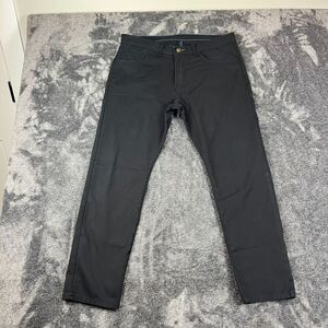 Blue Delta Custom Black Jeans USA Men's 35X27.5 Stretch Straight PF10 *Read